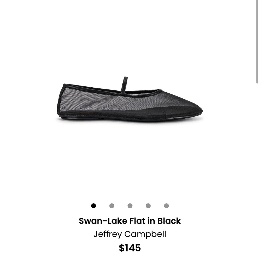 Jeffrey Campbell Swan Lake Black Mesh Flats